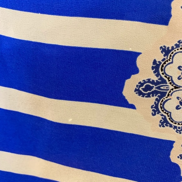 Anthropologie Maeve Mixed Print Silk Top - Picture 7 of 7